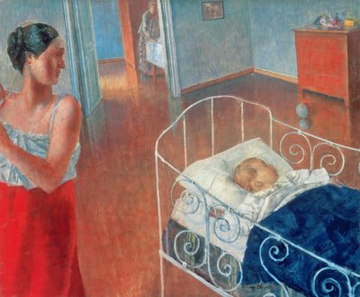 Sleeping Child by Kuzma Sergeevich Petrov Vodkin